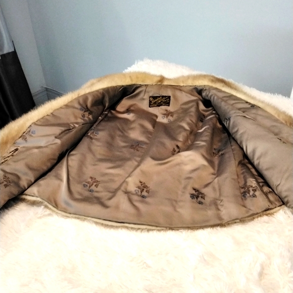 Vintage 1950's - 1960's Blonde Mink Stole with shawl collar - Picture 11 of 16